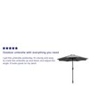 Flash Furniture Gray 9 FT Umbrella and Black Cement Base, 2 PC Set GM-402003-UB19B-GY-GG